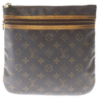 Louis Vuitton Monogram Pochette Bosfall Shoulder Bag Brown Leather Gold