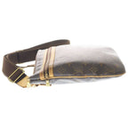 Louis Vuitton Monogram Pochette Bosfall Shoulder Bag Brown Leather Gold — view 3