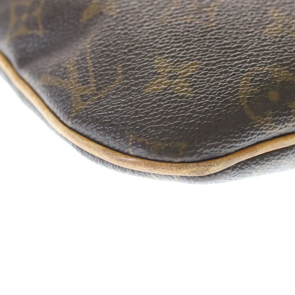 Louis Vuitton Monogram Pochette Bosfall Shoulder Bag Brown Leather Gold — view 5