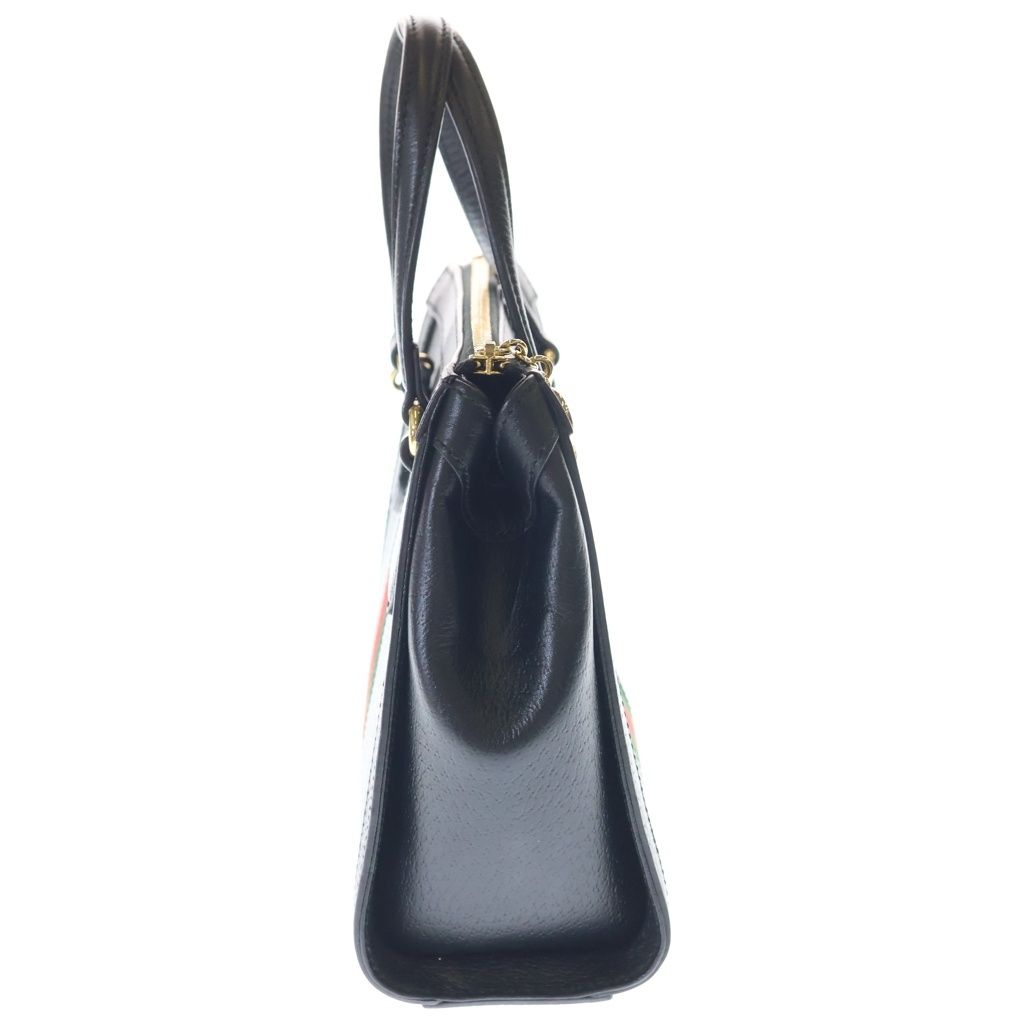 Gucci Ondia 2-Way Shoulder Bag Black Leather Gold — view 3