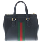 Gucci Ondia 2-Way Shoulder Bag Black Leather Gold — view 2