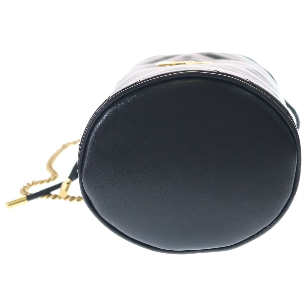 Gucci GG Marmont Shoulder Bag Chain Black Small Leather Gold — view 4