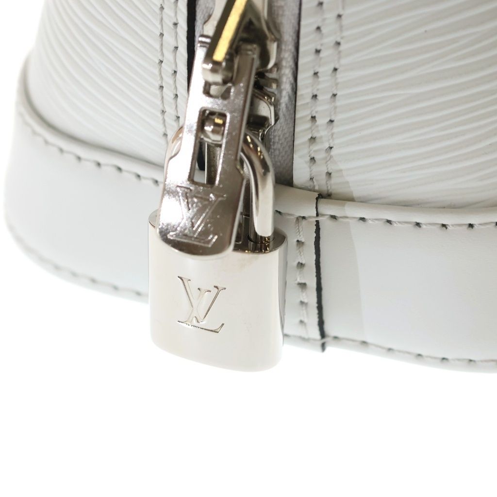 Louis Vuitton Epi Alma BB Leather 2-Way Bag Silver White — view 6