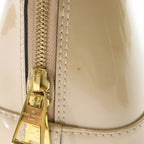 Louis Vuitton Alma Shoulder Bag Beige Brown Leather Patent Gold — view 7