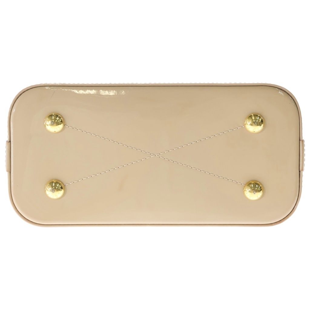 Louis Vuitton Alma Shoulder Bag Beige Brown Leather Patent Gold — view 4