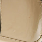 Louis Vuitton Alma Shoulder Bag Beige Brown Leather Patent Gold — view 8