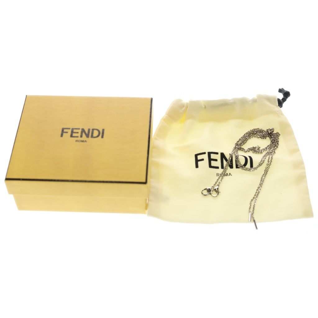 Fendi Nano Bucket Mini 2-Way Shoulder Pouch Chain Gray Ju Leather 7 Silver — view 6