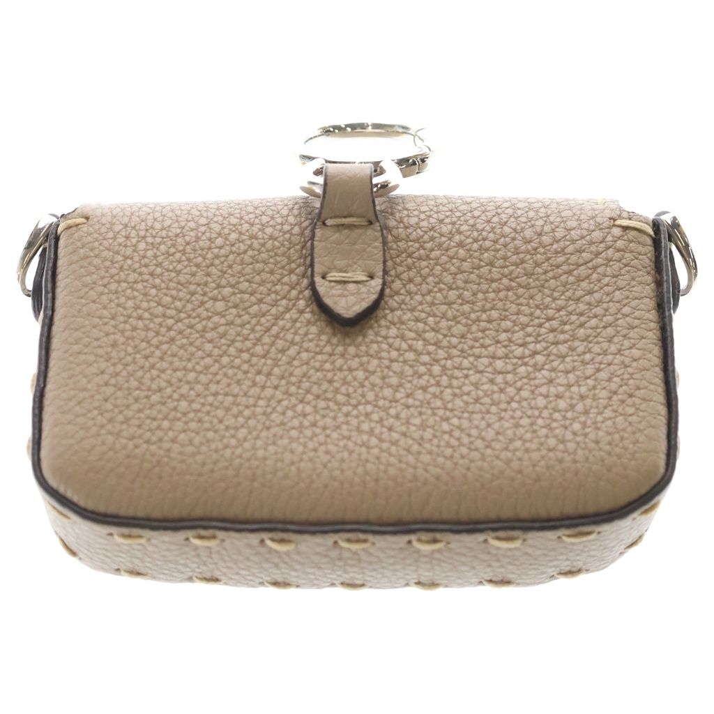 Fendi Nano Bucket Mini 2-Way Shoulder Pouch Chain Gray Ju Leather 7 Silver — view 2
