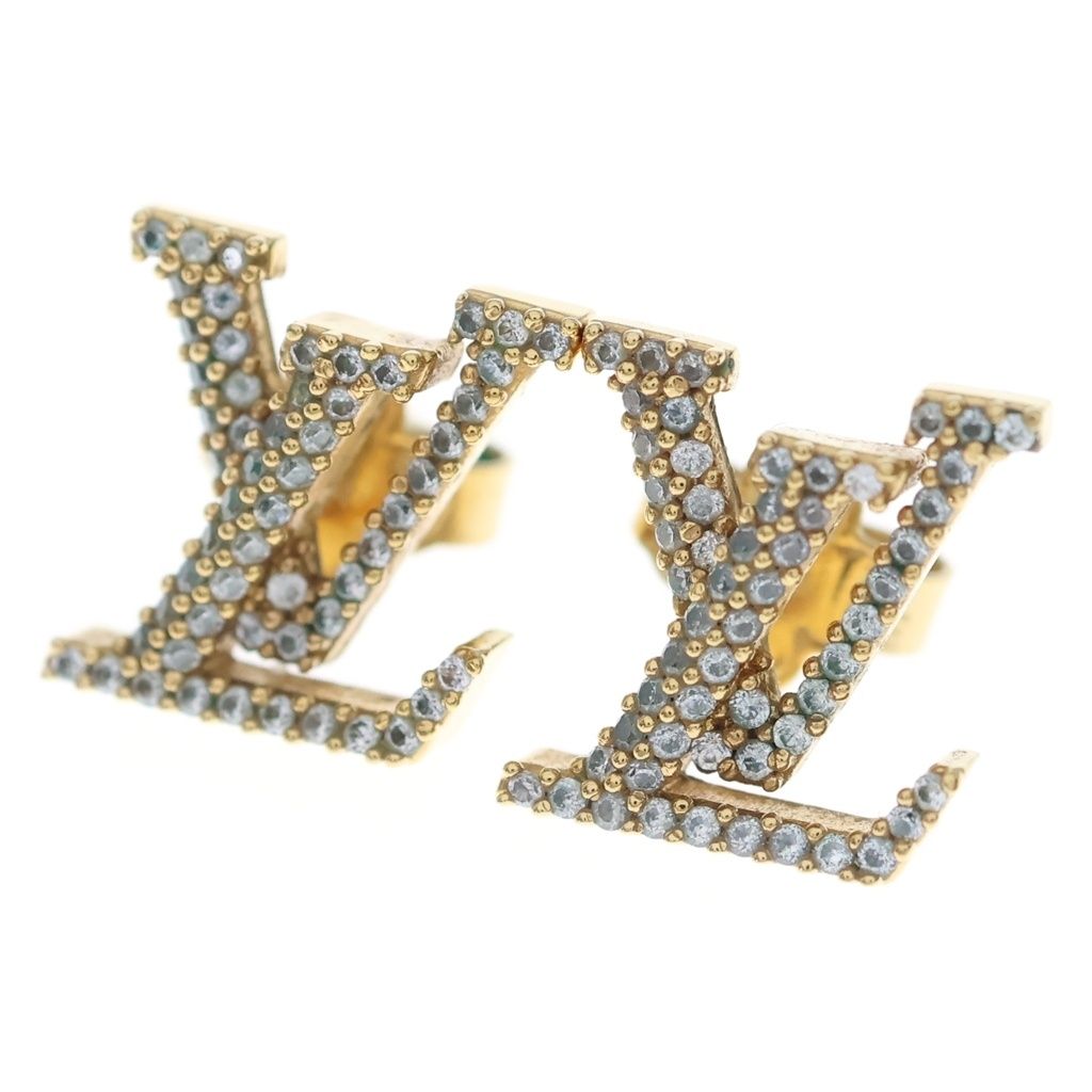 Louis Vuitton LV Iconic Rhinestone Earrings Gold