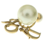 Dior Tribales Earrings Logo Pearl Rhinestone Gold — view 6