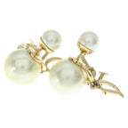 Dior Tribales Earrings Logo Pearl Rhinestone Gold — view 2