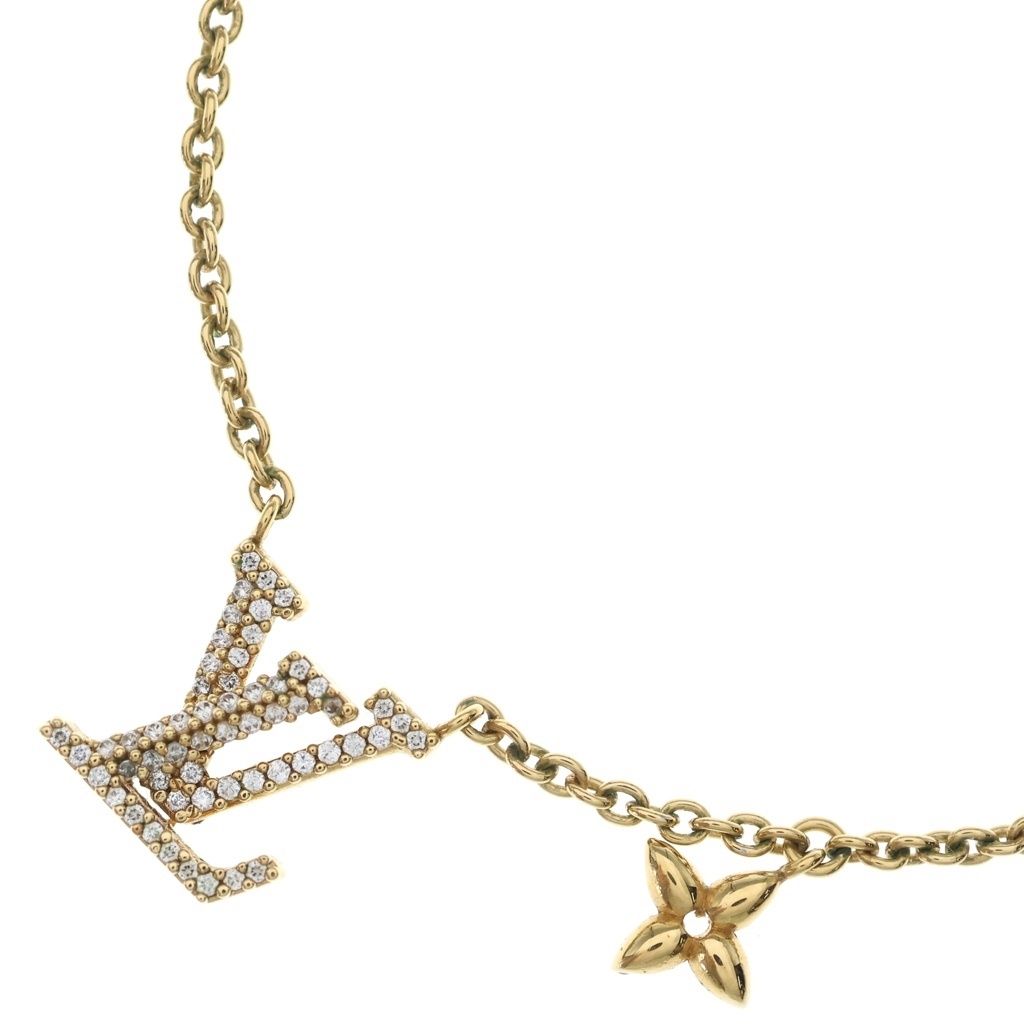 Louis Vuitton LV Iconic Necklace Gold Rhinestone