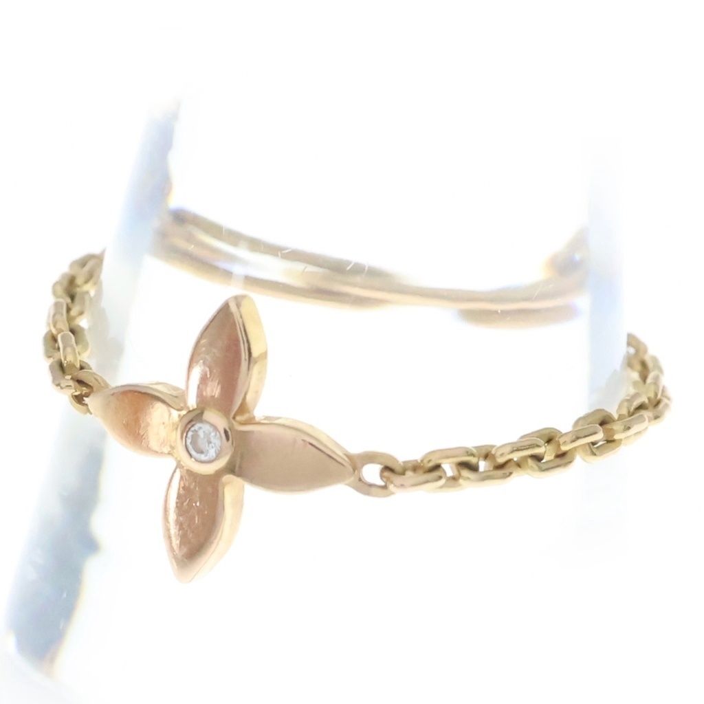 Louis Vuitton Bague Idylle Blossom Chain Ring Pink Gold