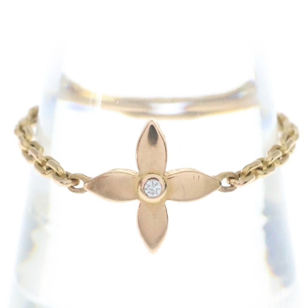 Louis Vuitton Bague Idylle Blossom Chain Ring Pink Gold — view 4