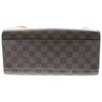 Louis Vuitton Damier Triana Handbag Brown Leather Gold — view 4