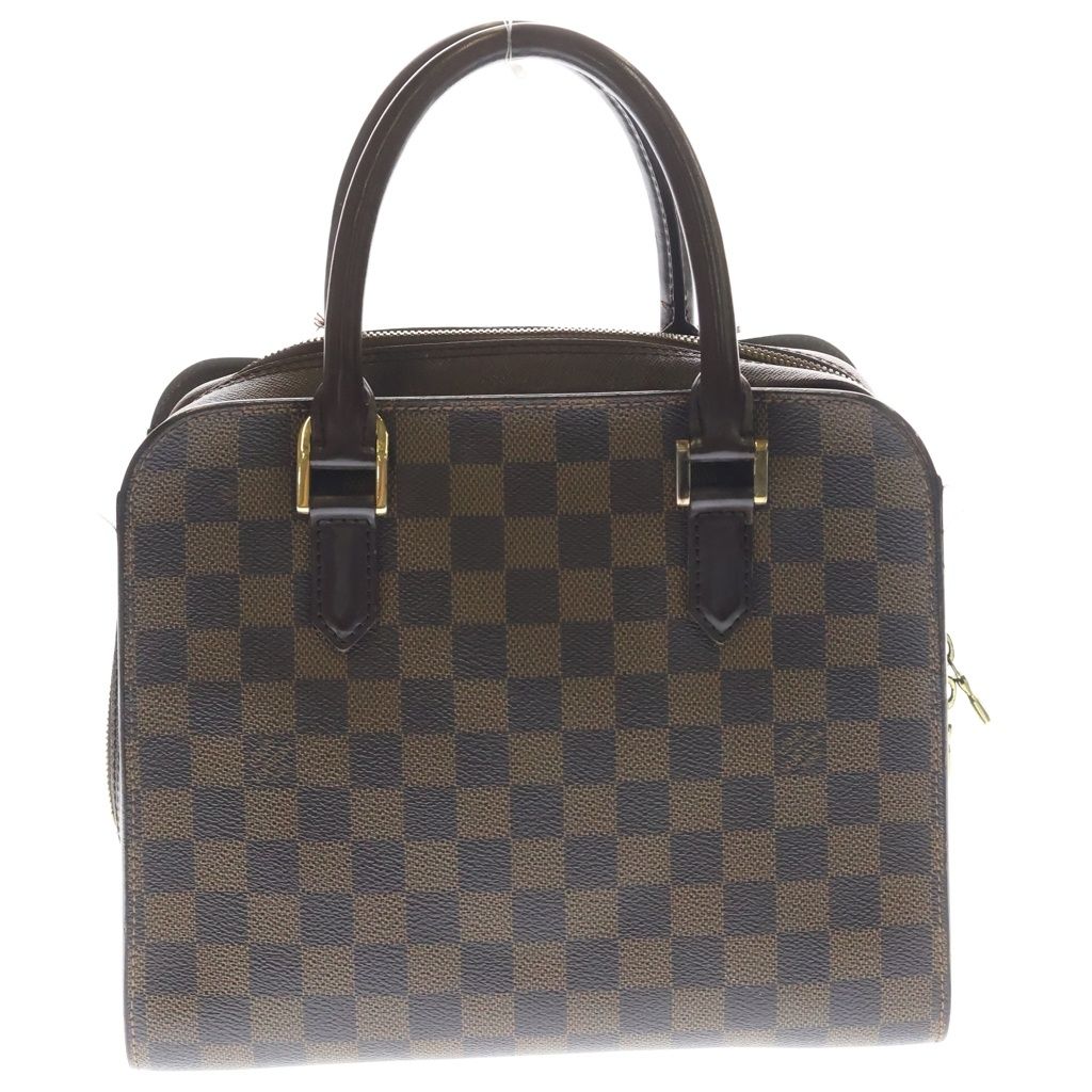 Louis Vuitton Damier Triana Handbag Brown Leather Gold — view 2