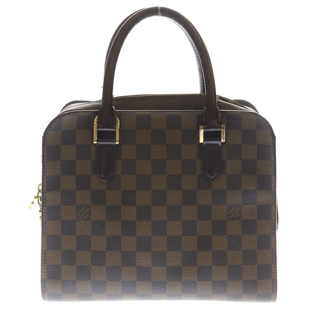 Louis Vuitton Damier Triana Handbag Brown Leather Gold