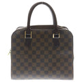 Louis Vuitton Damier Triana Handbag Brown Leather Gold