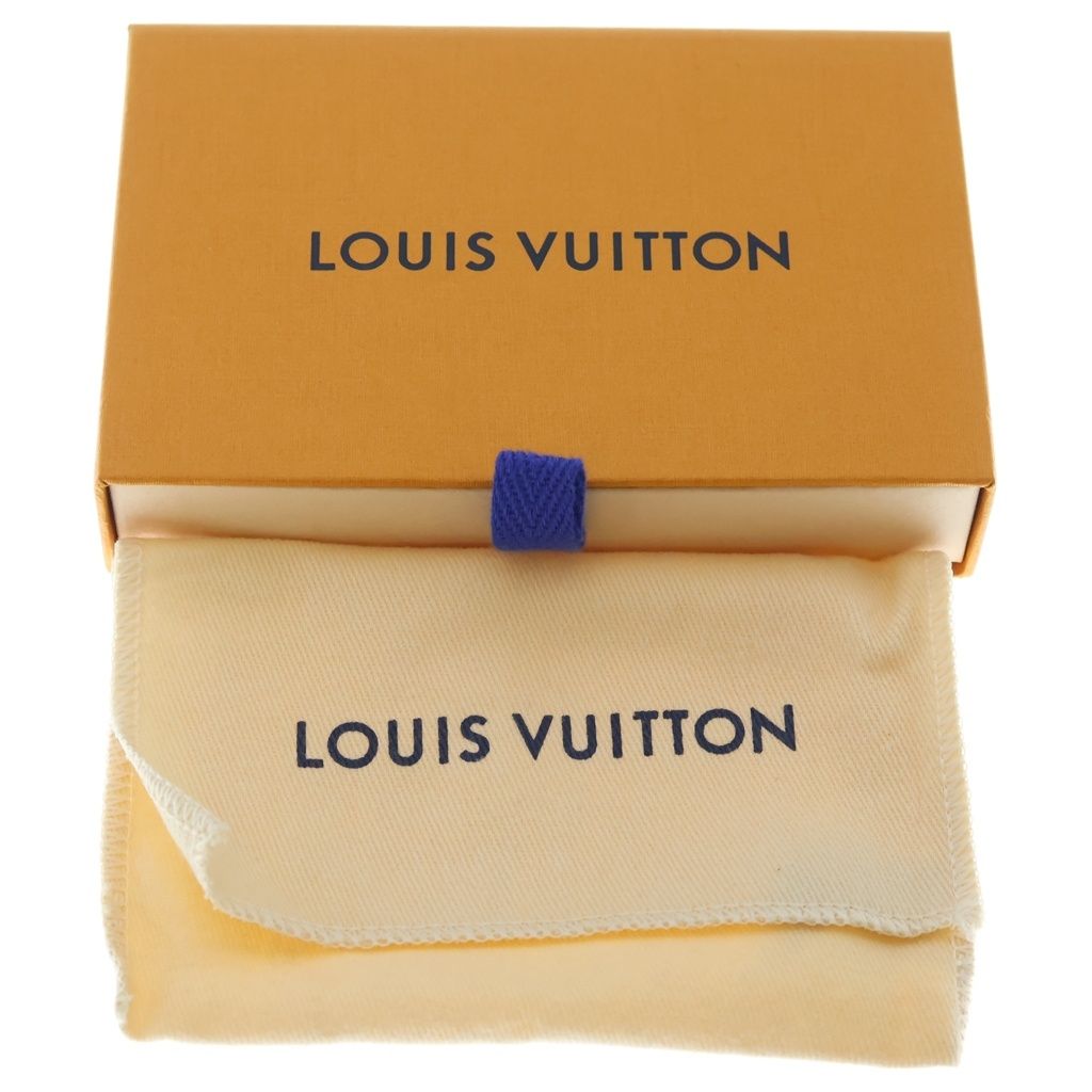 Louis Vuitton Monogram Eclipse Bra Mono Chain Leather Blur Black Silver Bracelet — view 6