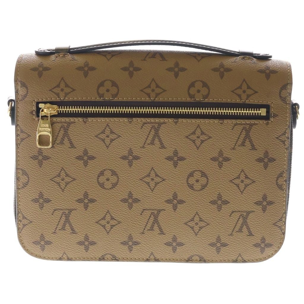 Louis Vuitton Pochette Metis MM Monogram Reverse Leather 2-Way Bag Brown — view 2