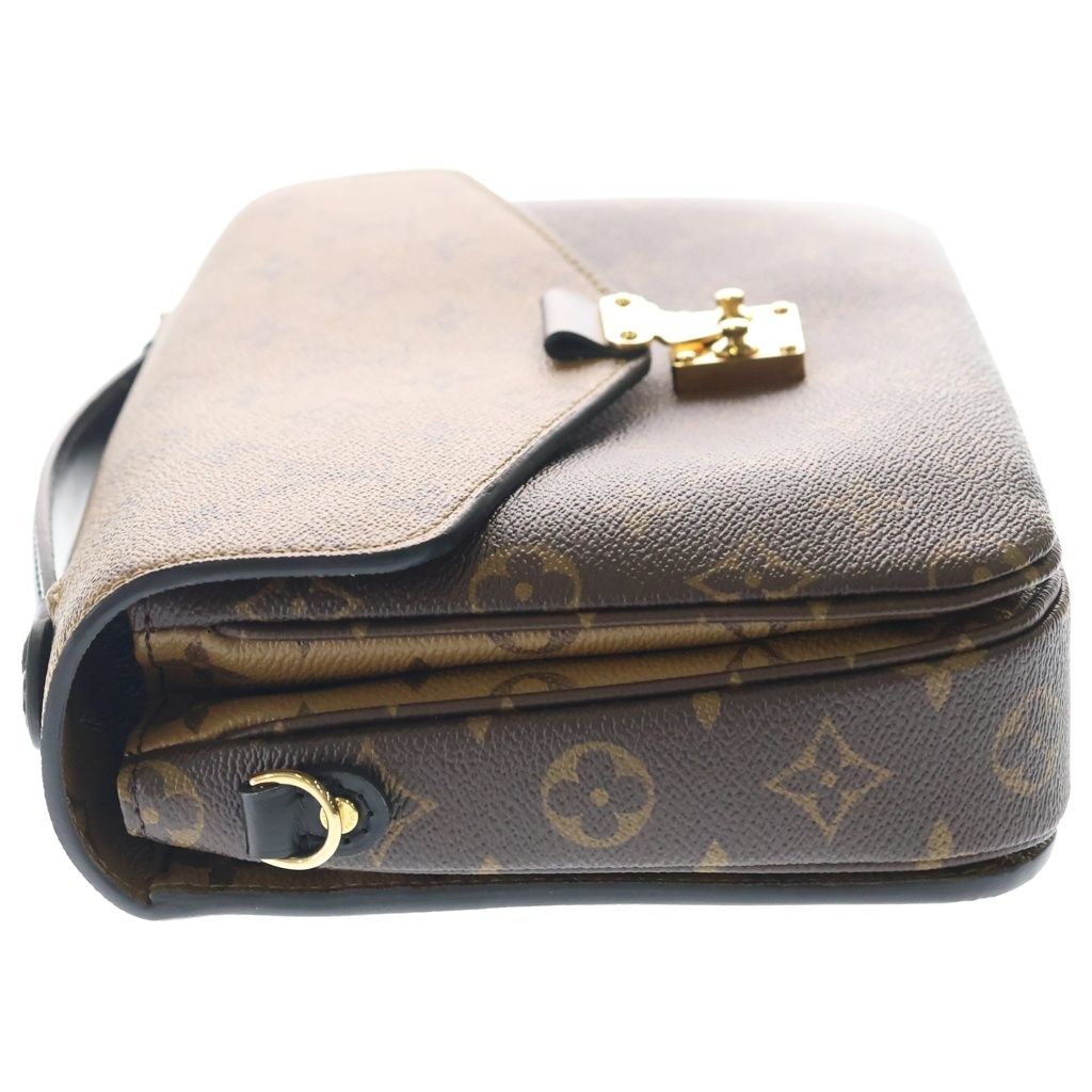 Louis Vuitton Pochette Metis MM Monogram Reverse Leather 2-Way Bag Brown — view 3