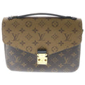 Louis Vuitton Pochette Metis MM Monogram Reverse Leather 2-Way Bag Brown