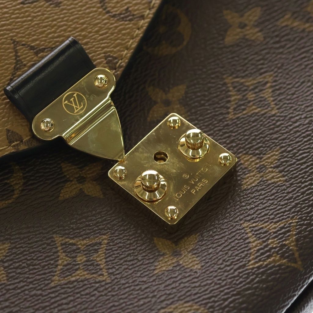 Louis Vuitton Pochette Metis MM Monogram Reverse Leather 2-Way Bag Brown — view 6