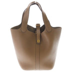 Hermes Picotin Lock 18 Mini Bag Taurillon Beige Dweimar Brown Gold