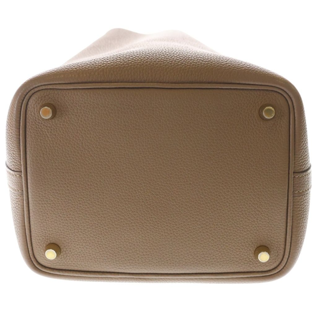 Hermes Picotin Lock 18 Mini Bag Taurillon Beige Dweimar Brown Gold — view 4