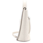 Chanel Quilted CC Logo Leather Bucket Bag 2-Way White 27 — view 3