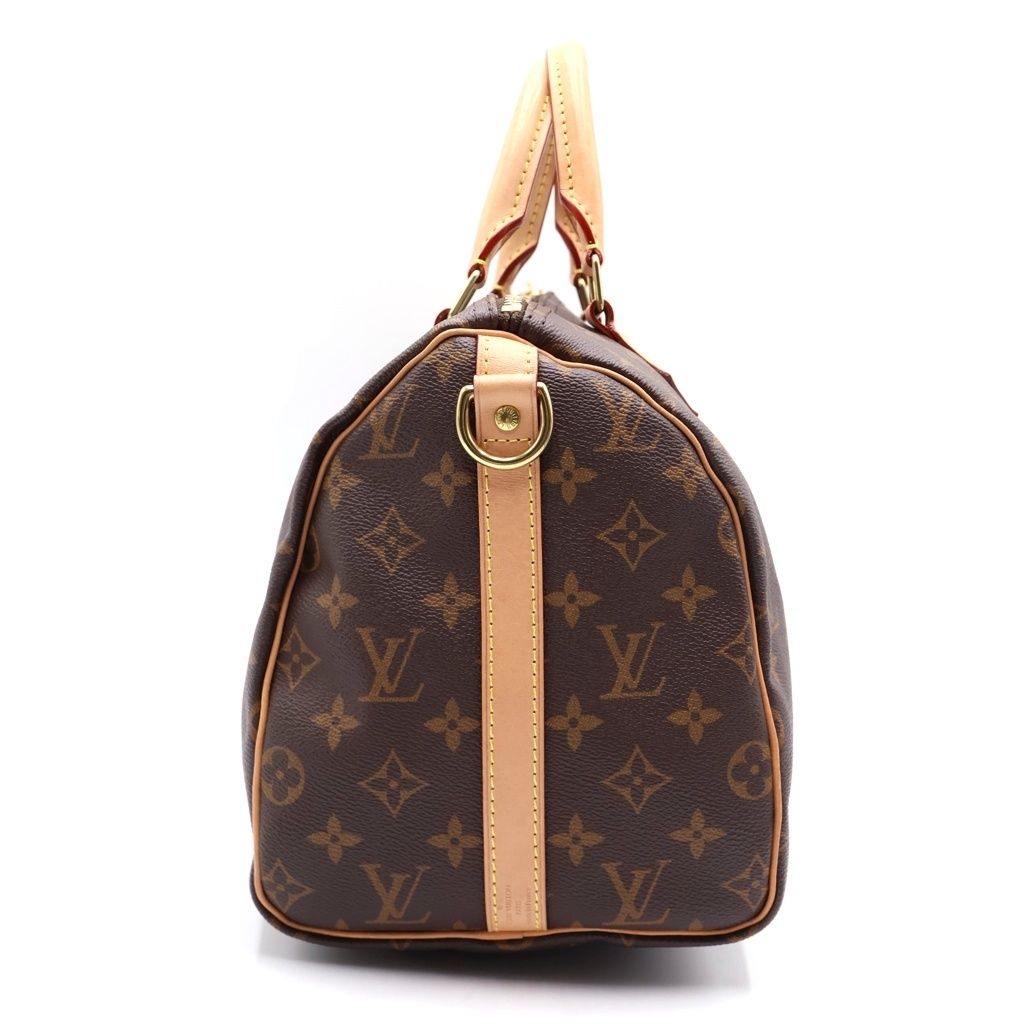 Louis Vuitton Monogram Speedy Bandouliere 30 Leather 2-Way Bag Brown — view 3