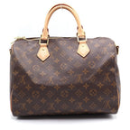 Louis Vuitton Monogram Speedy Bandouliere 30 Leather 2-Way Bag Brown — view 2