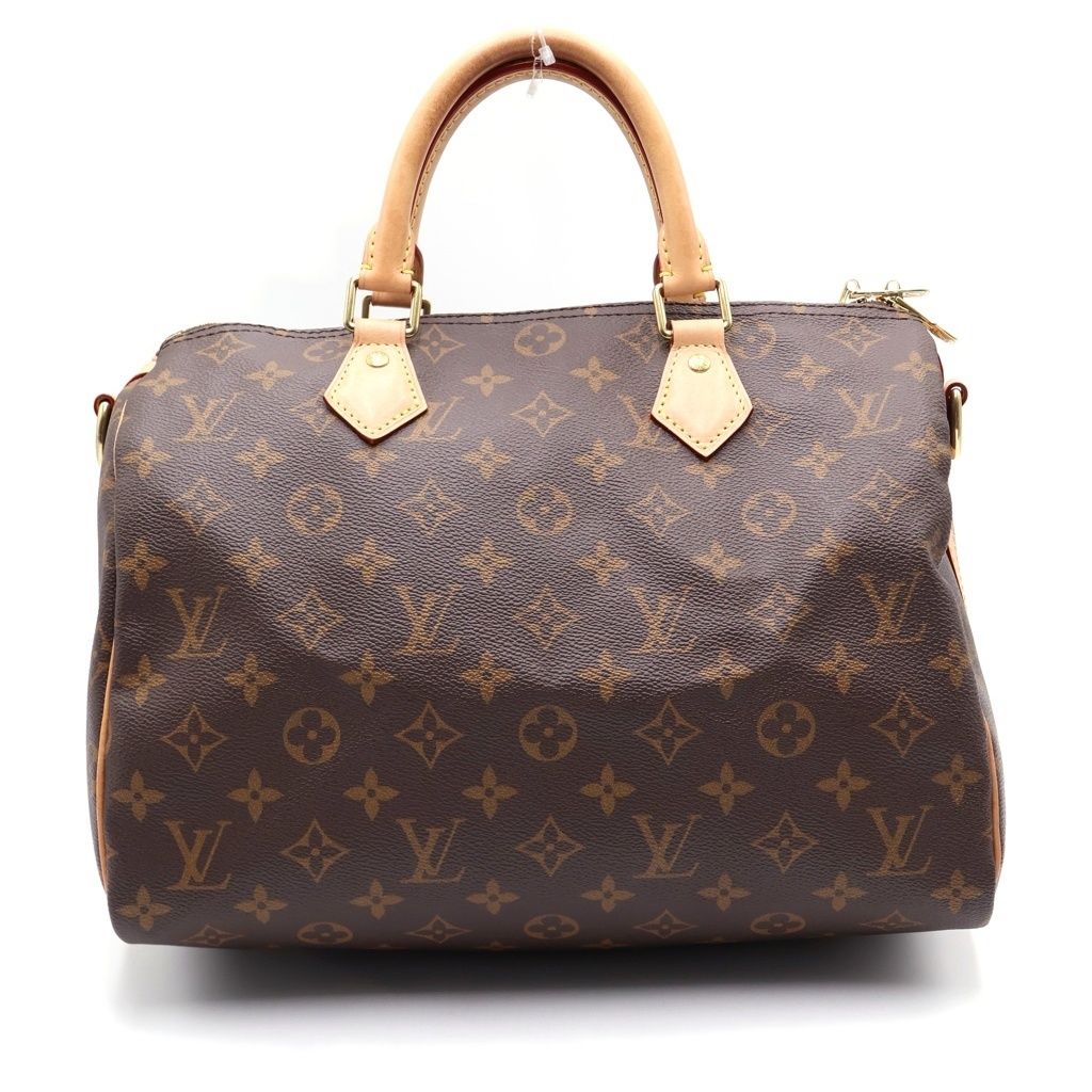 Louis Vuitton Monogram Speedy Bandouliere 30 Leather 2-Way Bag Brown