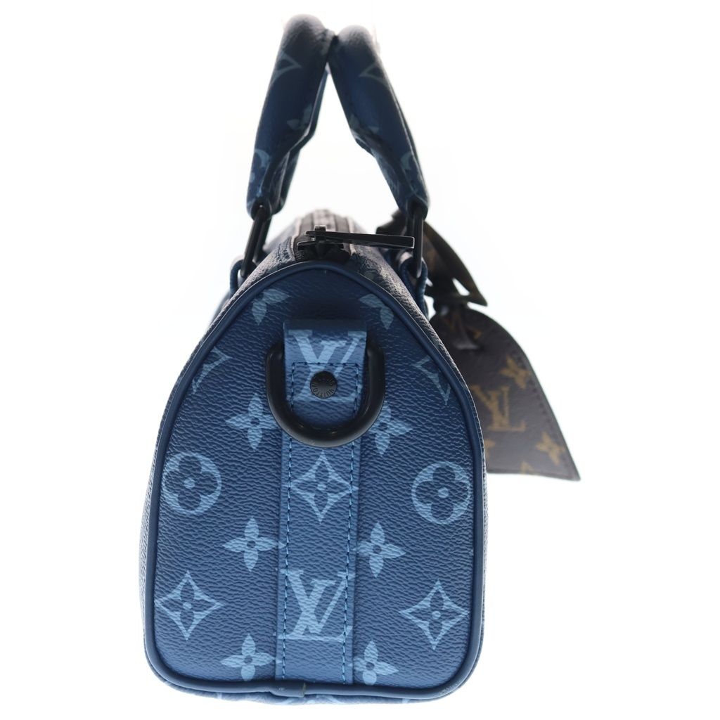 Louis Vuitton Keepall Bandouliere 25 Monogram Atlantic Blue Leather 2-Way Bag — view 3