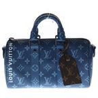 Louis Vuitton Keepall Bandouliere 25 Monogram Atlantic Blue Leather 2-Way Bag