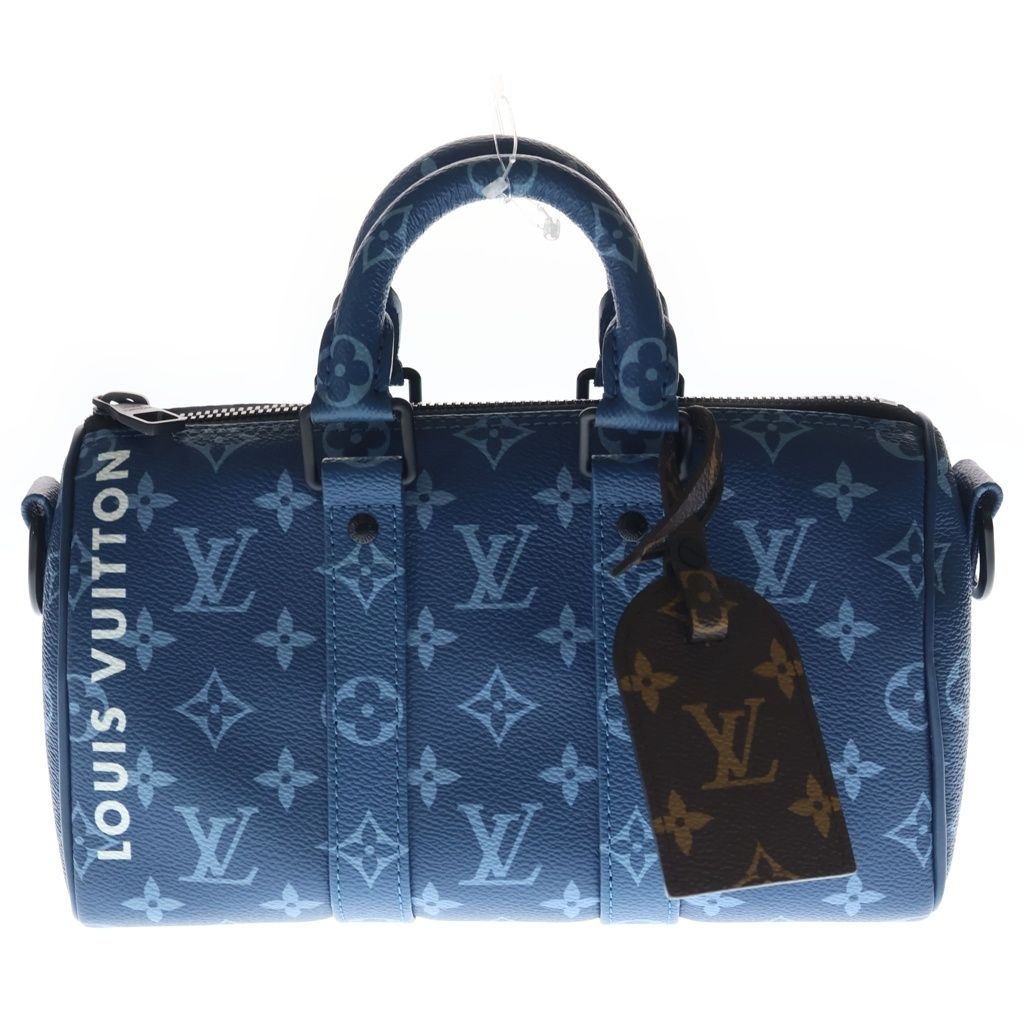 Louis Vuitton Keepall Bandouliere 25 Monogram Atlantic Blue Leather 2-Way Bag