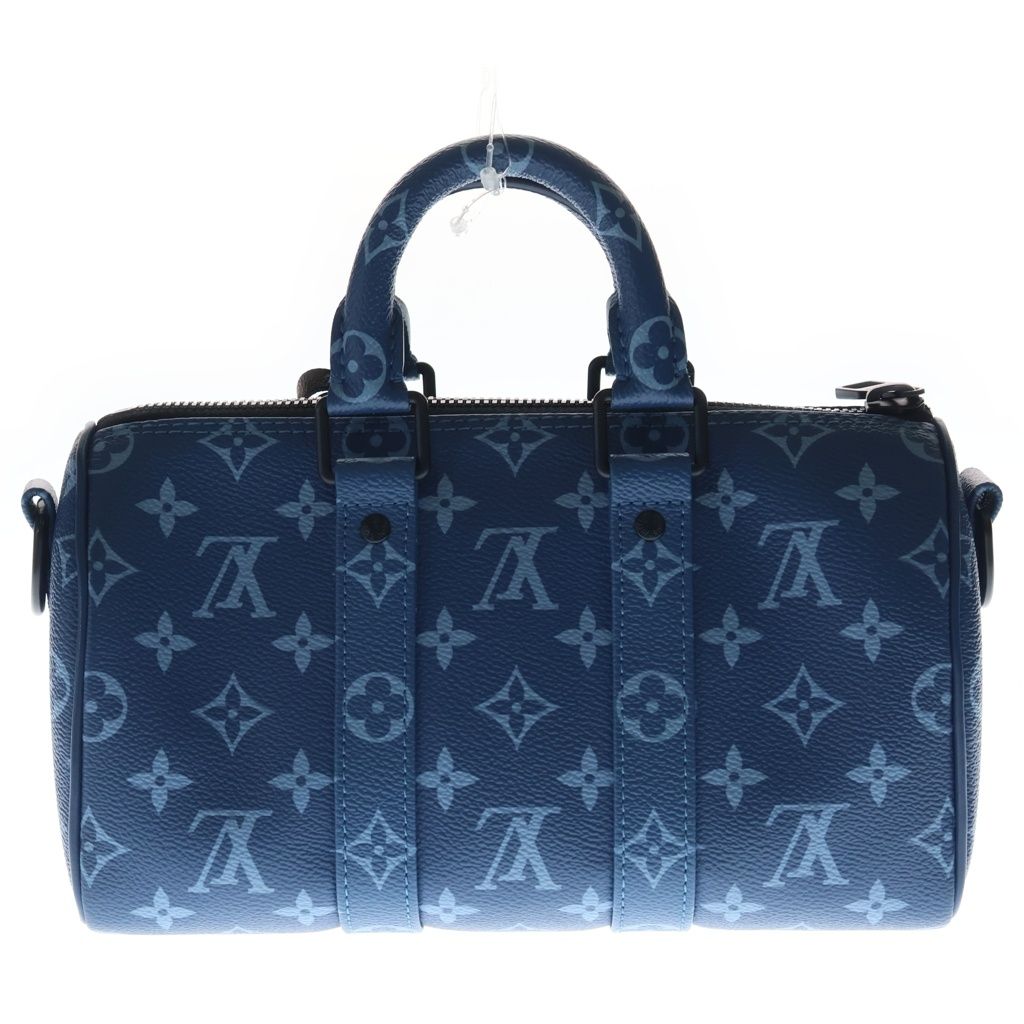 Louis Vuitton Keepall Bandouliere 25 Monogram Atlantic Blue Leather 2-Way Bag — view 2