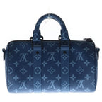 Louis Vuitton Keepall Bandouliere 25 Monogram Atlantic Blue Leather 2-Way Bag — view 2