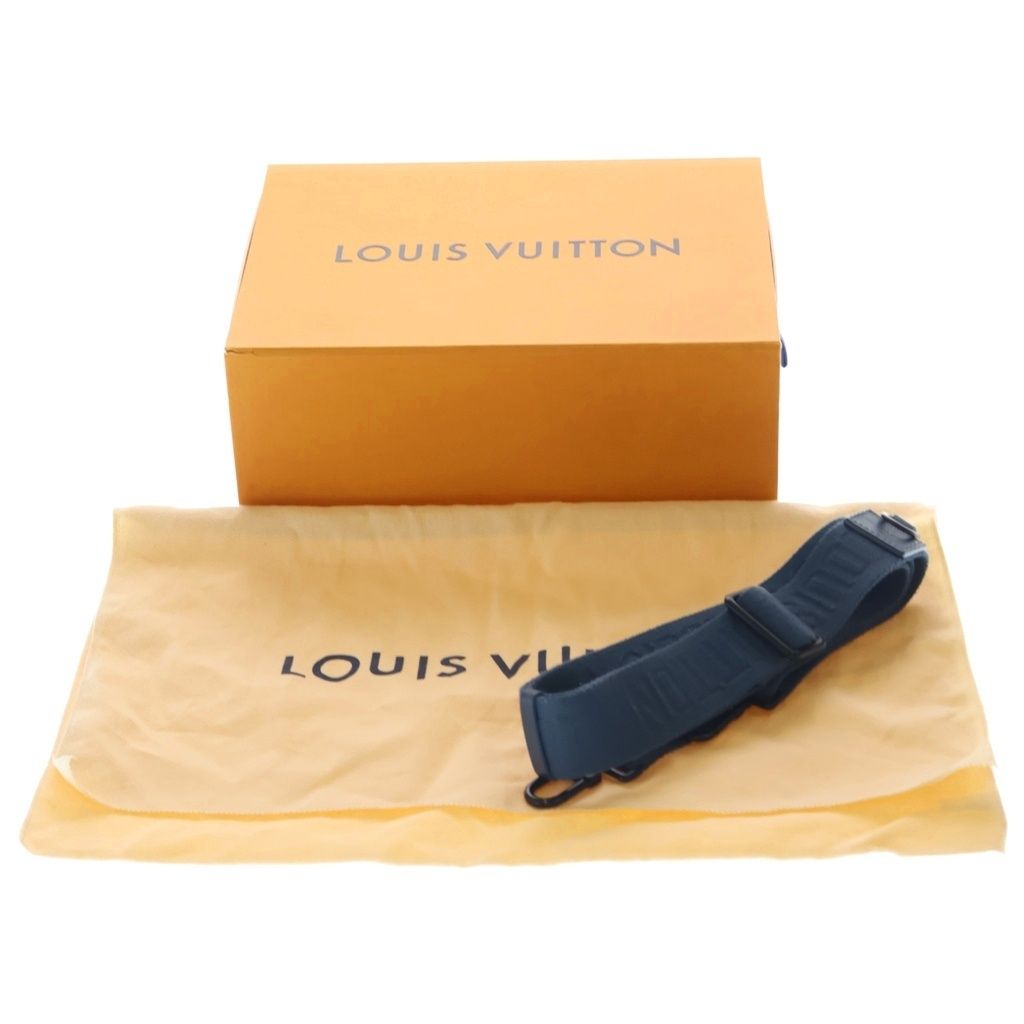 Louis Vuitton Keepall Bandouliere 25 Monogram Atlantic Blue Leather 2-Way Bag — view 8