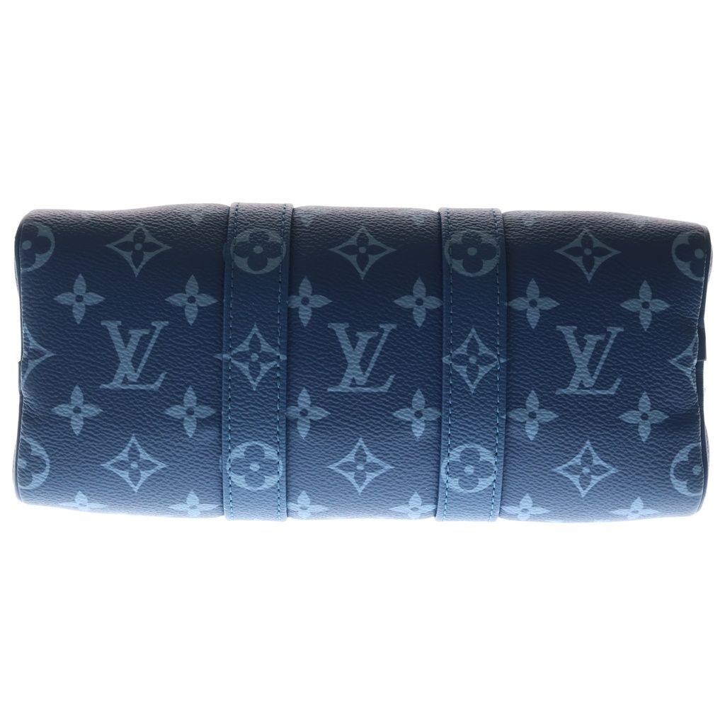 Louis Vuitton Keepall Bandouliere 25 Monogram Atlantic Blue Leather 2-Way Bag — view 4