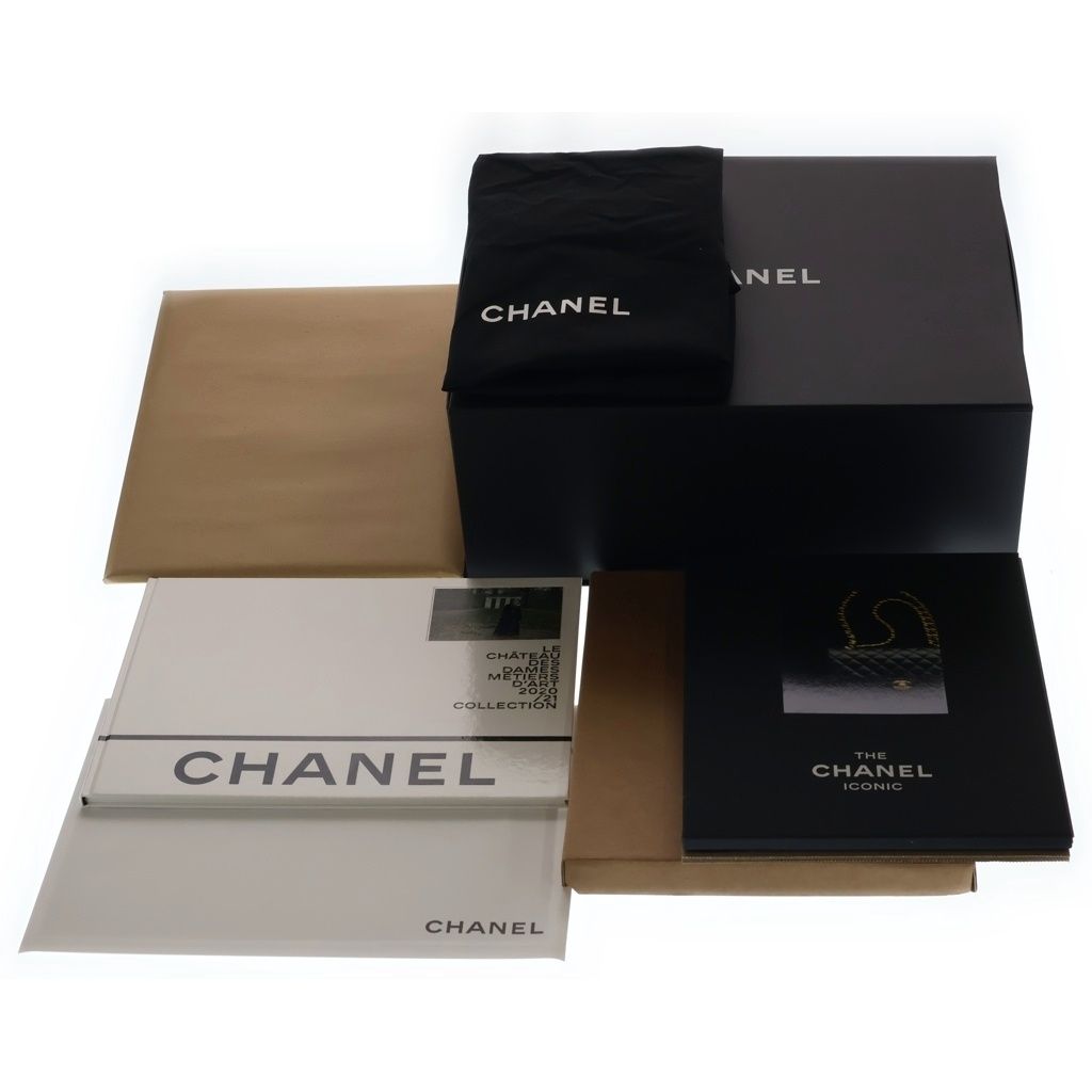 Chanel Quilted Caviar Leather Gold Chain Tote Bag Beige — view 8