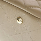 Chanel Quilted Caviar Leather Gold Chain Tote Bag Beige — view 5