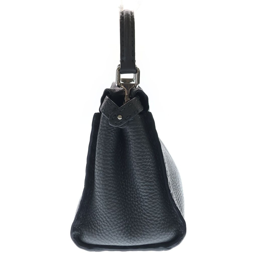 Fendi Peekaboo Mini Selleria 2-Way Shoulder Bag Dark Gray Leather Silver — view 3