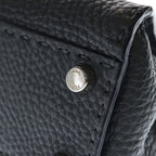Fendi Peekaboo Mini Selleria 2-Way Shoulder Bag Dark Gray Leather Silver — view 5