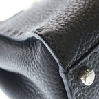 Fendi Peekaboo Mini Selleria 2-Way Shoulder Bag Dark Gray Leather Silver — view 6
