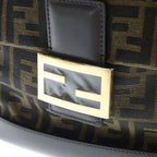 Fendi Zucca FF Jacquard FF Logo Backpack Silver Brown — view 6