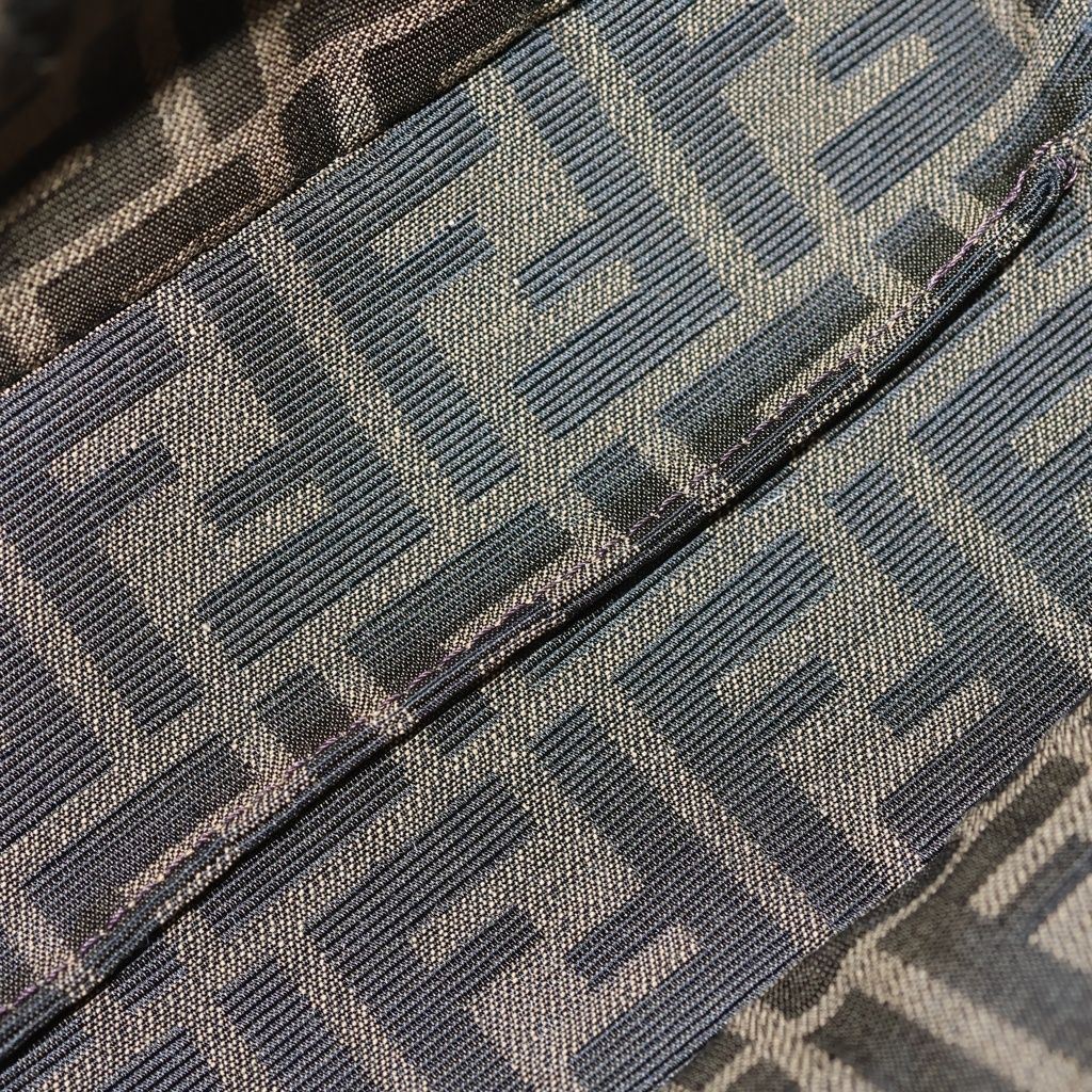 Fendi Zucca FF Jacquard FF Logo Backpack Silver Brown — view 8
