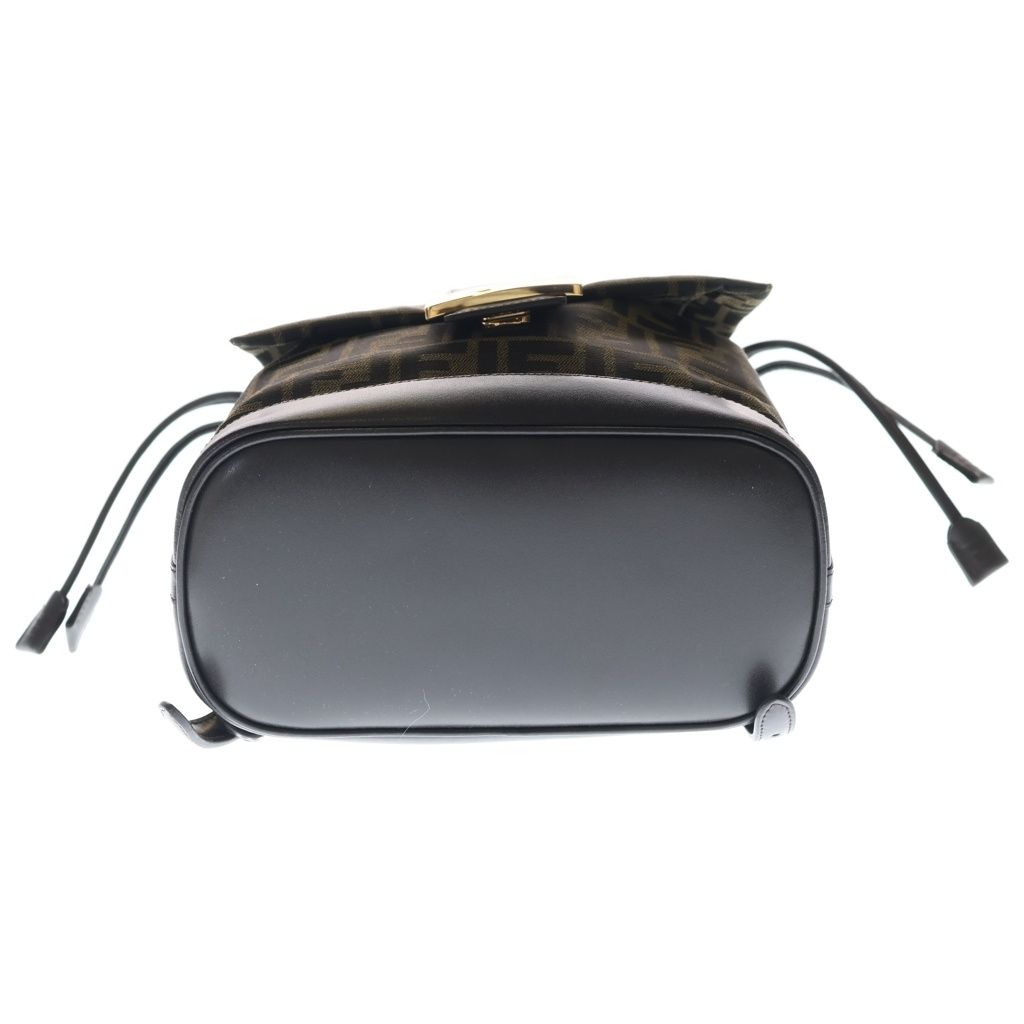 Fendi Zucca FF Jacquard FF Logo Backpack Silver Brown — view 4