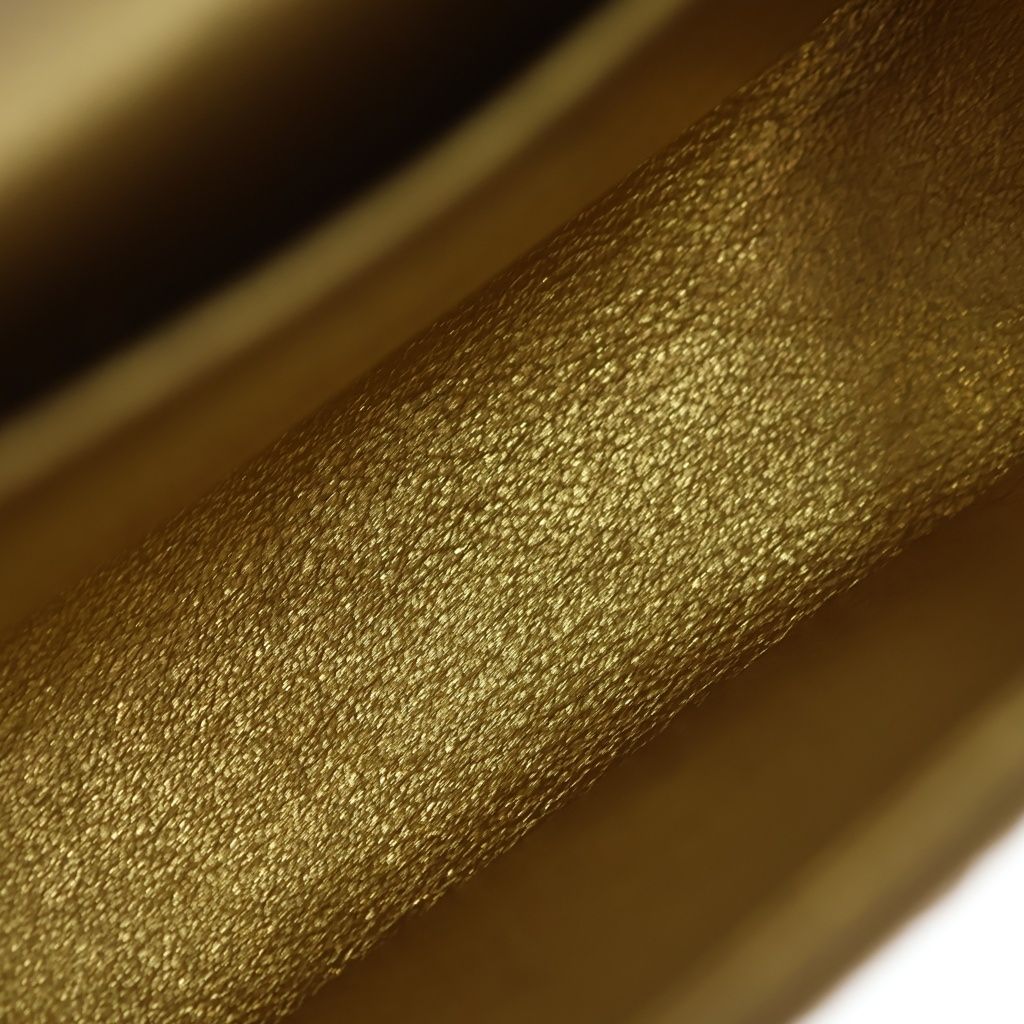 Celine Triomphe Mini Laminated Sequin Shoulder Bag Gold Leather — view 7