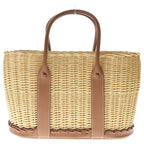 Hermes Garden Picnic PM Gold Natural Rattan Raffia Vor Swift Basket Handbag — view 2